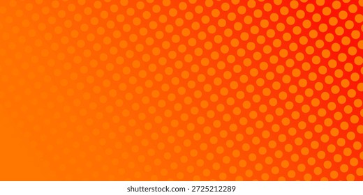 Textura de gradiente de patrón de color naranja de semitono de puntos con fondo digital de tecnología. eps 10 Ilustración vectorial