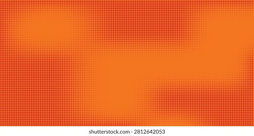 Dots halftone orange color pattern gradient texture with technology digital background. Dots pop art comics.modernArt ilustration