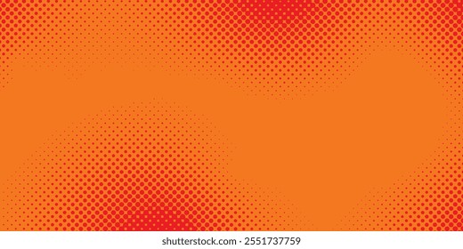 dots halftone orange color vector design illustration