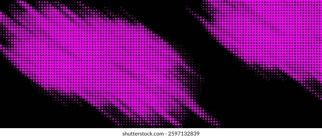 Dots halftone pink color pattern gradient texture with technology digital background. Dots pop art comics with nature graphic design.