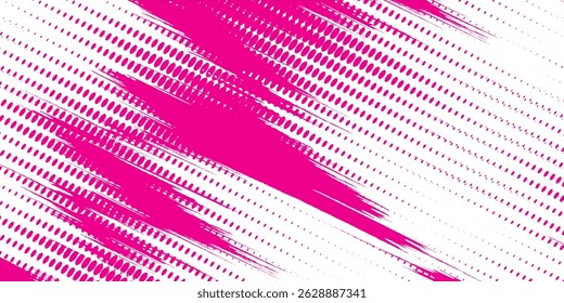 Dots halftone pink color pattern gradient grunge texture background. Dots pop art comics sport style vector illustration