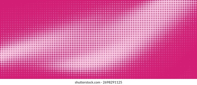 Textura de gradiente de patrón de color rosa semitono de puntos con tecnología de fondo digital. Cómics de arte pop de puntos con fondo de verano.