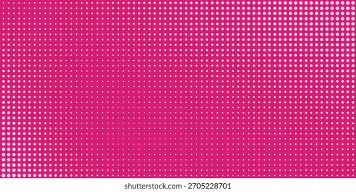 Dots halftone pink color pattern gradient texture with technology digital background. Dots pop art comics with summer background.
