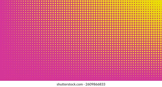 Dots halftone purple and yellow color pattern gradient grunge texture background. Dots pop art comics sport style vector illustration. modern