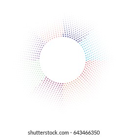 dots halftone radial color background