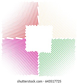 dots halftone radial color background