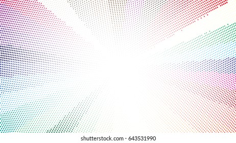 dots halftone radial color background
