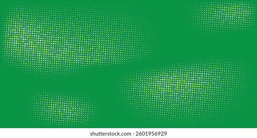 Dots halftone ramdom green color pattern gradient texture background.
