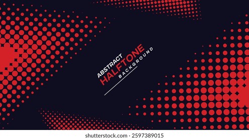 Dots halftone red and blue color pattern gradient grunge texture background. vector grunge. modern, Dots pop art comics with nature graphic design. 