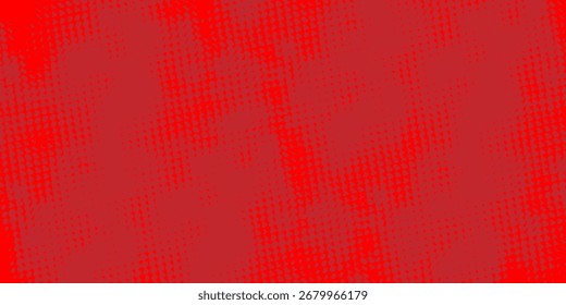 Dots halftone red color pattern gradient grunge texture background. Dots pop art comics sport style vector illustration