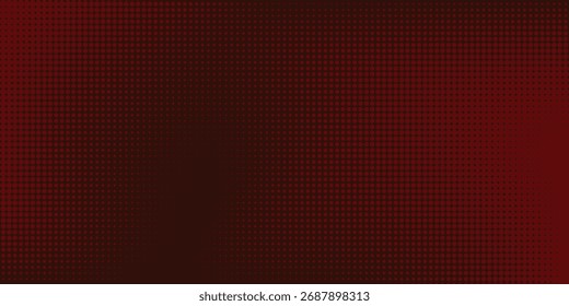 Dots halftone red color pattern gradient texture with technology digital background. Dots pop art comics with nature graphic design.