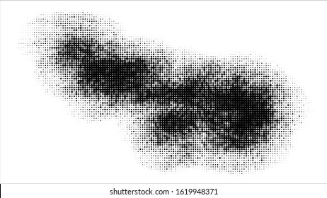 dots halftone vector illustration over white background based on modern digital painting