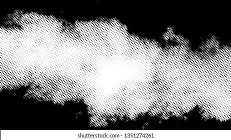 dots halftone vector illustration from smoke flow