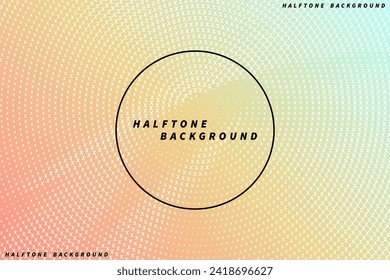 Dots Halftone vector template. Bbstract background with colorful gradient. New design for ad, poster, banner of your website.