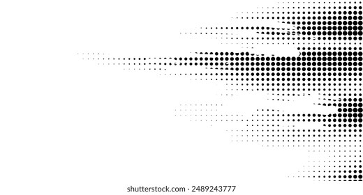 Dots halftone white and black color pattern gradient grunge texture background. Dots pop art comics sport style vector illustration.