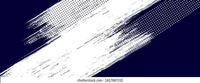 Dots halftone white & blue color pattern gradient grunge texture background  Dots pop art comics sport style vector illustration 