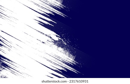 Dots halftone white and blue color pattern gradient grunge texture background. Dots pop art comics sport style vector illustration
