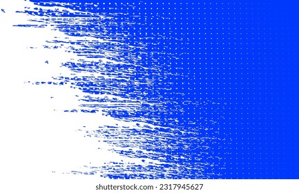 Dots halftone white and blue color pattern gradient grunge texture background.