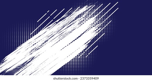 Dots halftone white and blue color pattern gradient grunge texture background. Dots pop art comics sport style vector illustration Abstract speed lines style orange color halftone banner design 