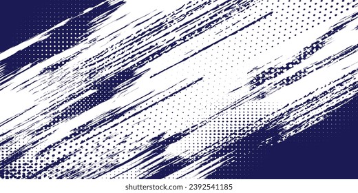 Dots halftone white and blue color pattern gradient grunge texture background. Dots pop art comics sport style vector illustration grunge modern dots halftone  