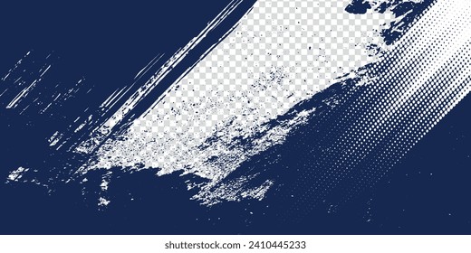 Dots halftone white and blue color pattern gradient grunge texture background. Dots pop art comics sport style vector illustration	
