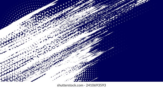 Dots halftone white and blue color pattern gradient grunge texture background. Dots pop art comics sport style vector illustration vector grunge 