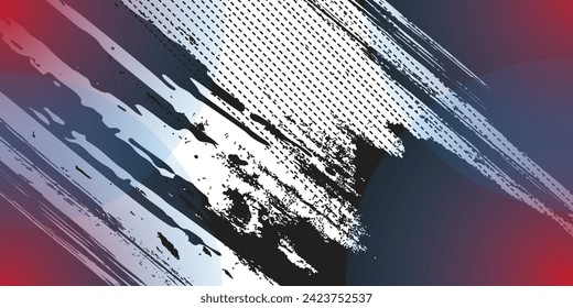 Dots halftone white and blue color pattern gradient grunge texture background. Dots pop art comics sport style vector illustration