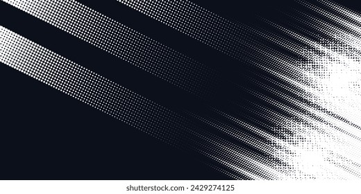 Dots halftone white and blue color pattern gradient grunge texture background. 