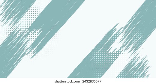 Fondo de textura de grunge degradado de patrón de color blanco y azul de semitono de puntos. 