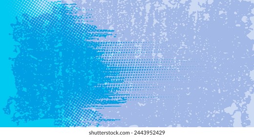 Dots halftone white and blue color pattern gradient grunge texture background. Dots pop art comics sport style vector illustration	
