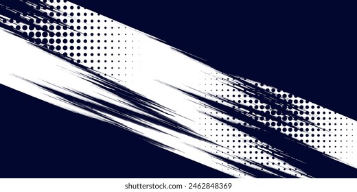 Dots halftone white  blue color pattern gradient grunge texture background. Dots pop art comics sport style vector illustration.