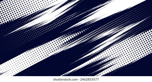 Fondo de textura de grunge degradado de patrón de color azul de semitono de puntos