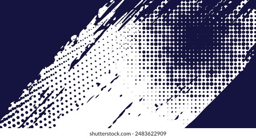 Dots halftone white and blue color pattern gradient grunge texture background. Dots pop art comics sport style vector illustration.modern grunge vector arts