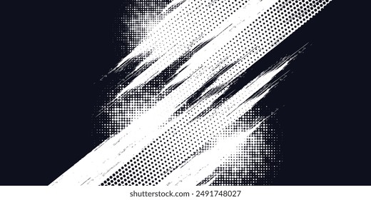 Dots halftone white and blue color pattern gradient grunge texture background. Dots pop art comics sport