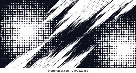 Dots halftone white and blue color pattern gradient grunge texture background. Dots pop art comics sport style vector illustration. vector