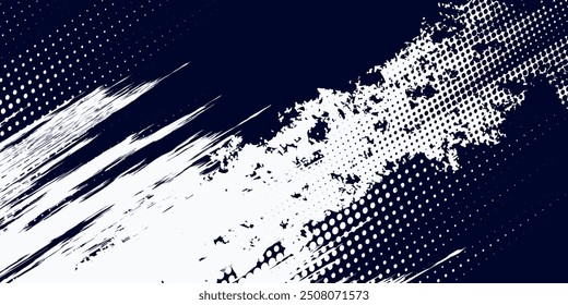 Dots halftone white blue color pattern gradient grunge texture background. Sport style vector illustration