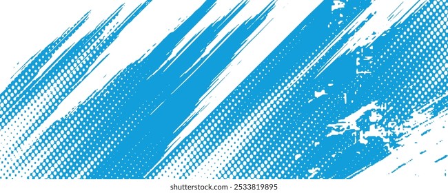 Dots halftone white blue color pattern gradient grunge texture background. Sport style vector illustration. eps 10