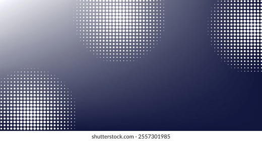 Dots halftone white and blue color pattern gradient grunge texture background.