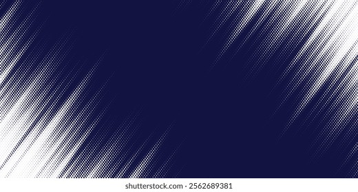 Dots halftone white and blue color pattern gradient grunge texture background. Dots pop art comics sport style vector illustration