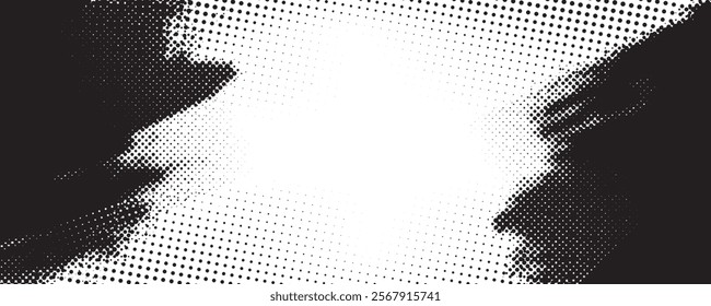 Dots halftone white and blue color pattern gradient grunge texture background.