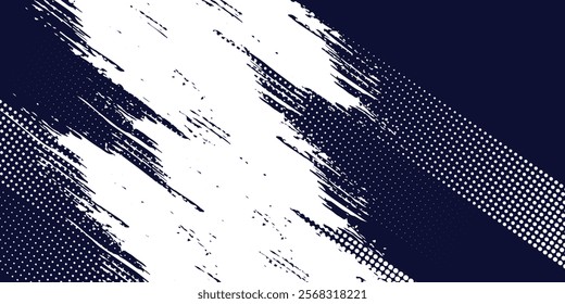 Dots halftone white and blue color pattern gradient grunge texture background. vector