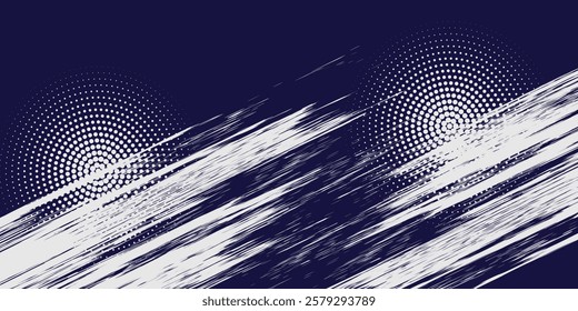 Dots halftone white and blue color pattern gradient grunge texture background.