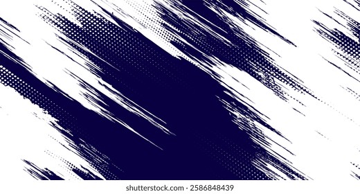 Dots halftone white and blue color pattern gradient grunge texture background. Dots pop art comics sport style vector illustration