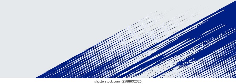 Dots halftone white and blue color pattern gradient grunge texture background. Dots pop art comics sport style vector illustration halftone. modern