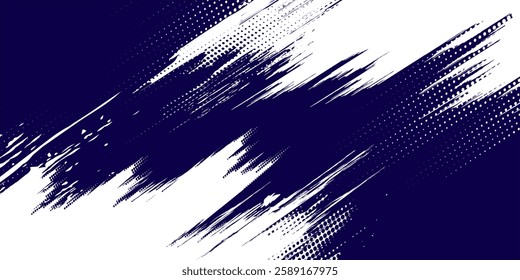 Dots halftone white and blue color pattern gradient grunge texture background. vector