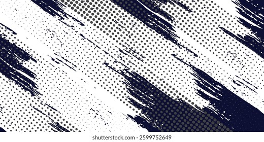 Dots halftone white and blue color pattern gradient grunge texture background. vector eps10