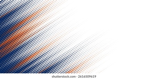 Dots halftone white and blue color pattern gradient grunge texture background. Dots pop art comics sport style vector illustration halftone. modern	

