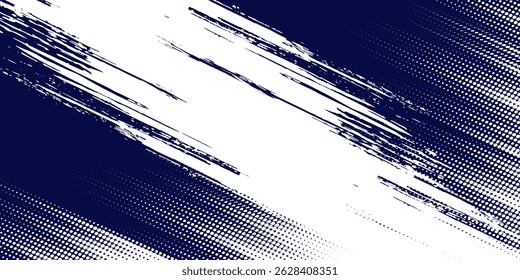 Dots halftone white and blue color pattern gradient grunge texture background. Dots pop art comics sport style modern blue abstract background