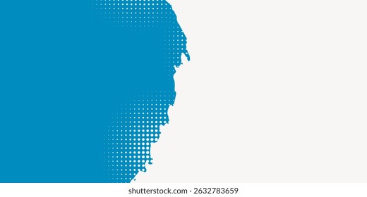 Dots halftone white and blue color pattern gradient grunge texture background. Dots pop art comics sport style vector illustration modern dark blue and white background abstract