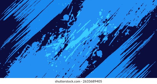 Fondo de textura grunge de gradiente de patrón de color blanco y azul de semitono de puntos. Ilustración vectorial de estilo deportivo de cómics de arte pop de puntos. Vector grunge y punto
